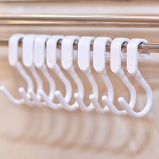 유유성안 다용도 S자고리 후크, 화이트, 10개