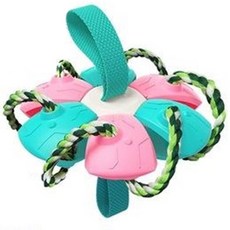 베러굿즈 반려견 강아지공 터그놀이 터그볼, 1개, 핑크 민트