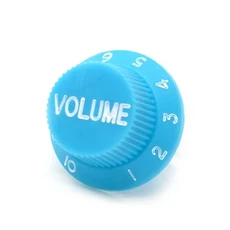 일렉트릭 기타 픽업용 검정색 플라스틱 1볼륨 2톤 컨트롤 노브, 09 volume  sky blue