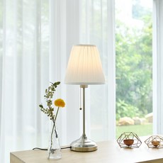 리벌티 단스탠드 테이블 조명 인테리어 침실등, 실버+12w 볼구 하얀빛
