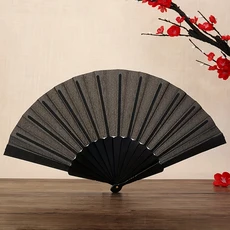 완벽한 단색 접이식 팬 - 우아한 디자인 휴대용 및 세련된 파티 결혼식 생일 가정 장식 선물 제공, 01 9인치, 08 검정색