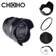 49mm 후드 62mm 67mm 52mm 꽃 범용 호환 튤립 필터 UV 캡 카메라 58mm 프로텍터 스레드 55mm 꽃잎