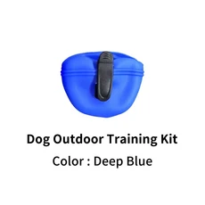 멀티 컬러 야외 애완 동물 훈련 가방 스낵 실리콘 소재 개 허리 식품, 03 Deep blue