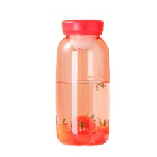 HANQI 小容量迷你水杯 學生可愛水果杯, 紅色 - 500ml, 1個, 300ml