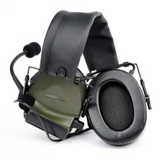 GLECTICAL Tactical Headset 밀리터리 에어소프트 헤드셋 콤타 2 사운드 픽업 헤드폰 소음 감소 귀 보호 마이크 포함 사냥 슈팅, OD