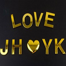 정우스토어 1P 이니셜문자 금색 차량이니셜스티커, 0(숫자)