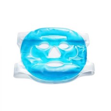 冰敷面罩 冷敷面罩 冷敷墊 冰鎮 冰涼 夏天 冷熱雙效 保濕 居家放鬆面膜 敷臉 涼感, 1個, 藍色