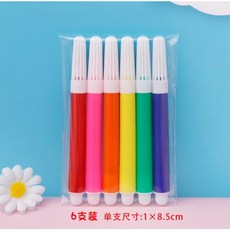 DIY 手工彩繪吉他樂器，兒童塗鴉繪畫材料包, 水彩筆（6色）, 1個