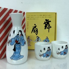 日本銘酒 舞扇 清酒壺組 (含壺、杯) 一壺二杯, 1個, 一壺兩杯