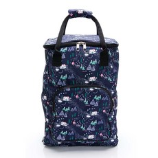 DF Queenin 拉桿後背包 購物袋 雙肩包, 藍色森林