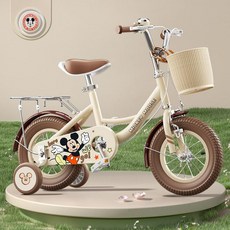 마우스 네발 자전거 보조바퀴 12인치 14인치 16인치 18인치 20인치, 12inch, 1cm, 미키 뒷좌석