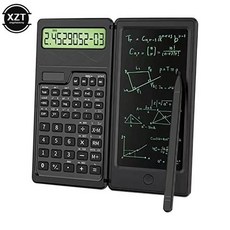 전자 메모 계산기 패드 6.5 LCD 화면 쓰기 태블릿 접이식 과학 스타일러스 펜이있는 디지털 드로잉 태양열, [04] D