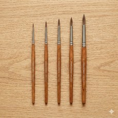 화홍 345r 전문가용 세필붓 5종 세트 0호-4호 미술 수채화 붓 세필붓세트