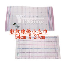 蜻蜓牌 彩紋線條小毛巾 54cm x 27cm, 1個, 不挑色