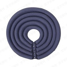 寵物頭套 狗狗頭套 寵物防舔圈 甜甜圈頭套 狗狗防舔圈 寵物頭罩 按扣固定, 寵物軟布頭套-靛藍,L, 1個