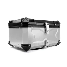 45L 80L 엠보싱 X 알루미늄 합금 테일 박스 전기 오토바이 트렁크 퀵 릴리즈 수납 가방, 11 65L silver