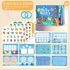 쿠쿠스토어 몬테소리 유아 조기 교육 도서. 조한 책을 붙였다. 어린이 장난감 인지 위한 선물., [01] GIRL, 1개