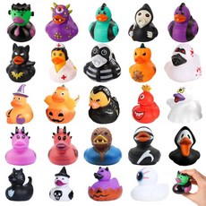 24/48PCS 고무 오리 대량 Ducking의 다양한 할로윈 Duckies 베이비 샤워 목욕 장난감 파티 호의, China Mainland, 24pcs random