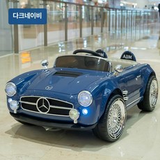 어린이 전동 자동차 원격조종 클래식카 대형 장난감 빈티지고전자동차, 1개, J.페인티드네이비블루도색+12v7Ah+가죽시트