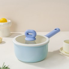 SASAKO 세라믹코팅 이유식냄비 라면냄비 IH 세라믹 편수냄비 가스용 인덕션 가스레인지 겸용 밀크팬, 1개, 하늘색, 18cm