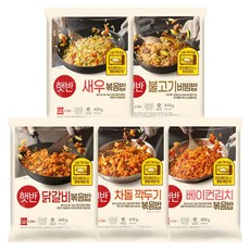 CJ 비비고 볶음밥 5종 (닭갈비볶음밥 차돌깍두기볶음밥 새우볶음밥 베이컨김치볶음밥 불고기비빔밥), 1개, 400g