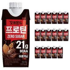 리3치점빵 롯데 오트몬드 프로틴 제로슈거 초코 250mlx18팩 오트몬드제로슈거 오트몬드프로틴, 250ml