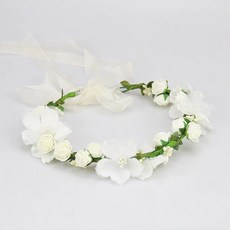 화관 브라이덜샤워 촬영소품 조화꽃 머리띠 장식