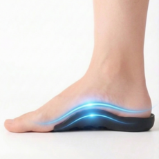 온마디 아치 깔창 TPR 러닝 족저근막 평발 2개, 블랙, 1세트