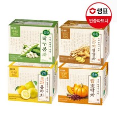 순작 티백 40T 4종 1+1개 골라담기 /유자차/호박차/작두콩차/도라지생강차, 팥호박차 티백 40T 1개, 40개입, 800mg
