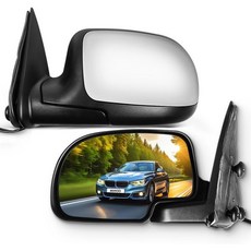 SCITOO 측면 미러 2001-2002년 GMC Yukon Sierra 3500용 1999-2002년 Chevy Silverado 1500 2500용 거울 한 쌍 수동 접이식, SCITOO 측면 미러 2001-2002년 GMC Yu