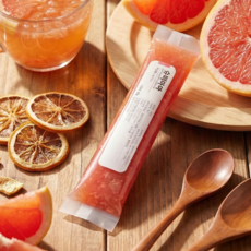 슈퍼마마 자몽청 자몽알갱이청 파우치 수제청 과일청 자몽에이드 홈카페 매장용, 1개, 1개입, 80g