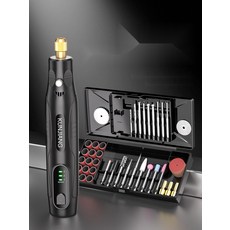 휴대용 전동 그라인더 네일 드릴 DIY 쥬얼리 조각 연마기 세트, 10. 45W 디지털 6단 기본