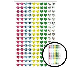 하트 스티커 328-9 6x5.7mm 4매 5색혼합 홀로그램 dda+8628Ux