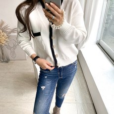 nemo&look 女款金色鈕扣針織開襟衫