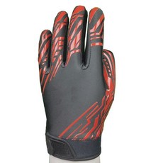 美式運動橄欖球手套 足球守門員手套 防滑握球 棒球全指運動裝備 F7JU, 紅色,XL, 1個