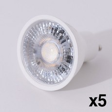 사는잼 LED GU10 디밍 할로겐 램프 전구 5W KS인증, 주광색, 5개