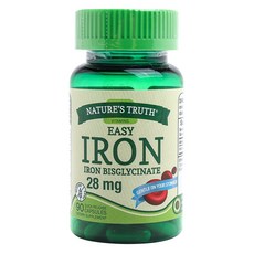 NATURE'S TRUTH 鐵補充膠囊 28mg, 1個, 90 件