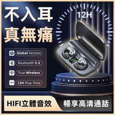 夏新S19藍牙耳機 無線迷你雙耳高音質不入耳式夾耳式耳機, 天藍色, S19