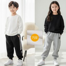 달콩슈 주니어용 기모 라인 트레이닝 팬츠 플리스 남아 여아 DKW189