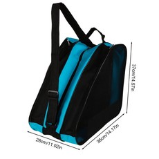 3포켓 롤러스케이트 백팩 인라인스케이트 수납가방, 1개, 파란색