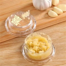 捻蒜泥器廚房好幫手創意廚具捻蒜盒剝蒜器攆蒜器壓蒜器新廚房用具, 1個, 透明白