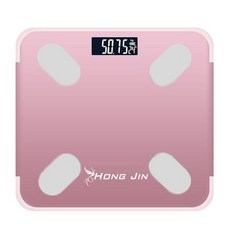 HONG JIN 宏晉 藍牙智能體重計 健康檢測電子秤 APP測量, 【玫瑰金】藍牙體重計, 1個