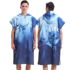 超細纖維吸水連帽毛巾衣 成人一般尺寸, 【一般尺寸】魔鬼魚【超細纖維】, 1個