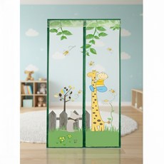 문모기장 현관문 인테리어 자석 현관 방충망, 1개