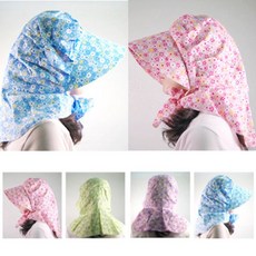 꽃무늬 리본 끈 햇빛가리개 패션 농모 농사모자MCL