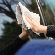 다목적 유리세정제 자동차 앞유리 유막제거 차량용 물티슈 10매, 화이트, 1개