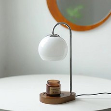 밍 앤티크 침대 스탠드 침실 가방 하우스 무드등 캔들 램프, 라이트커버화이트 어쿠스틱블랙, American plug, 조광스위치