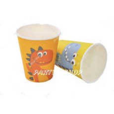 【在台現貨】PB26 彩色恐龍派對餐盤紙杯 生日派對用餐盤 生日餐盤 生日紙杯, 1個, 杯子