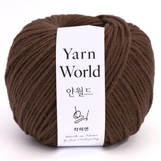착하면 50g 뜨개실 얀월드 얀메이크, 1개, 110. 초코빈 50g