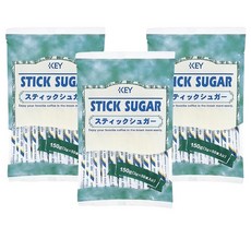 3봉 세트 키 커피 스틱 설탕 3g×50P(150g) 오리지널 스티커 포함
